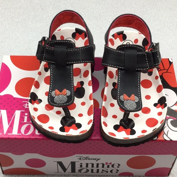 7 Baby Girl 6-24Mo 5 Disney Store Minnie Mouse Faux Leather Sandals Shoes Sz 4